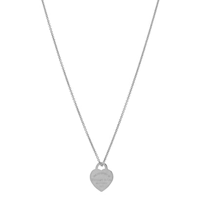 Tiffany Sterling Silver Small Return To Tiffany Heart Pendant Necklace 1 of 4