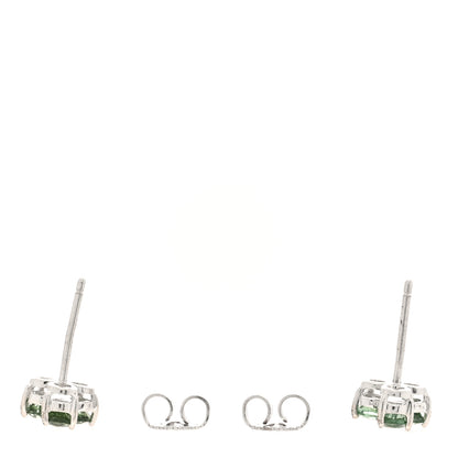 Tiffany 18K White Gold Green Tourmaline Aria Earrings 3 of 4