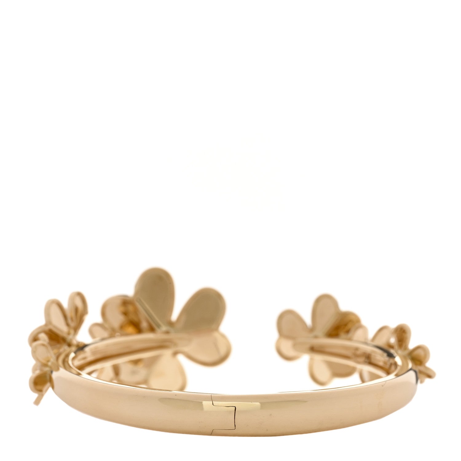 Van Cleef & Arpels 18K Yellow Gold Diamond Small Frivole 7 Flowers Bracelet S 2 of 4