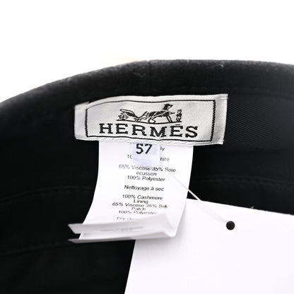 Hermes Cashmere Saint Honore Drap Beret 57 Black 8 of 9