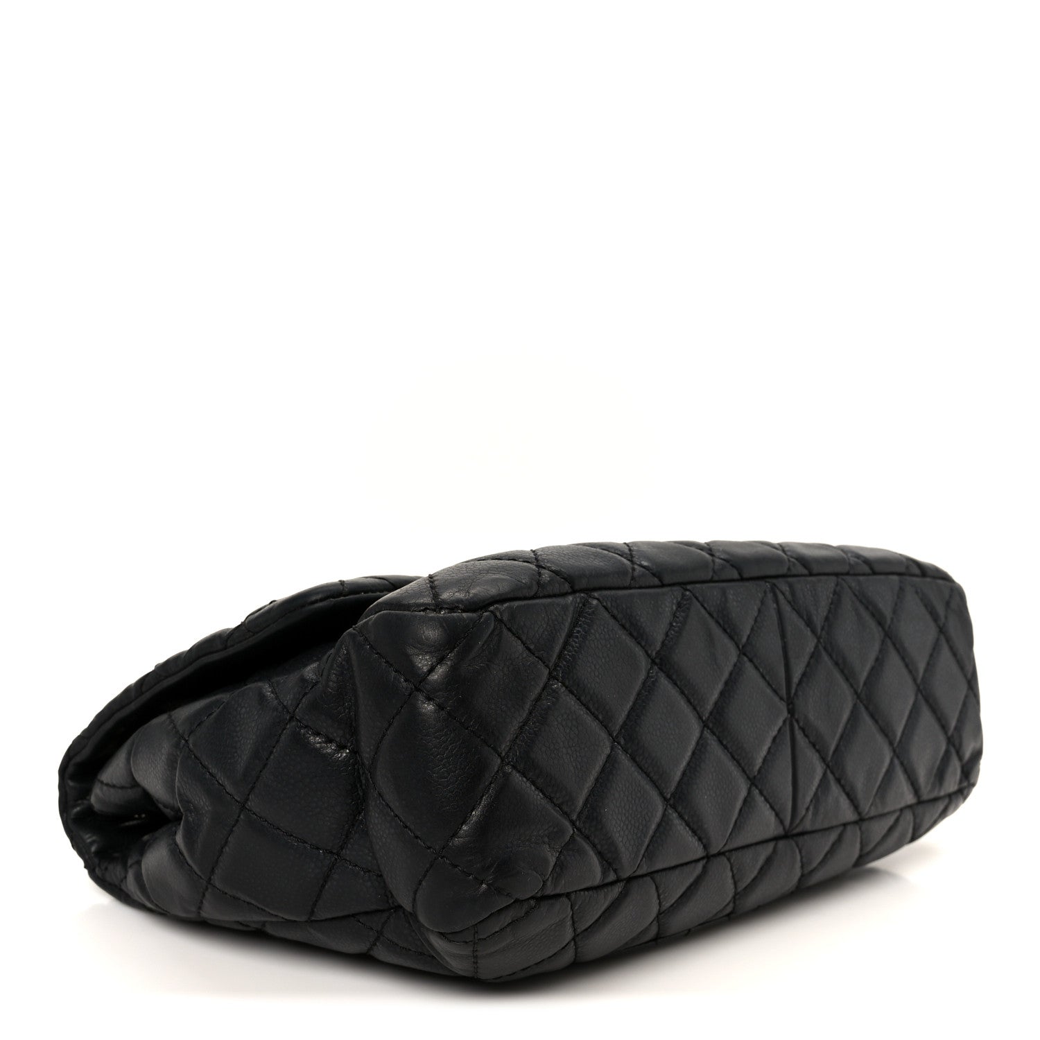 Chanel Washed Caviar Quilted Jumbo Single Flap Black 4 of 11