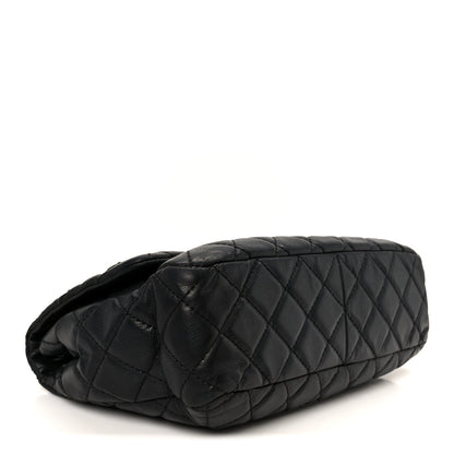 Chanel Washed Caviar Quilted Jumbo Single Flap Black 4 of 11
