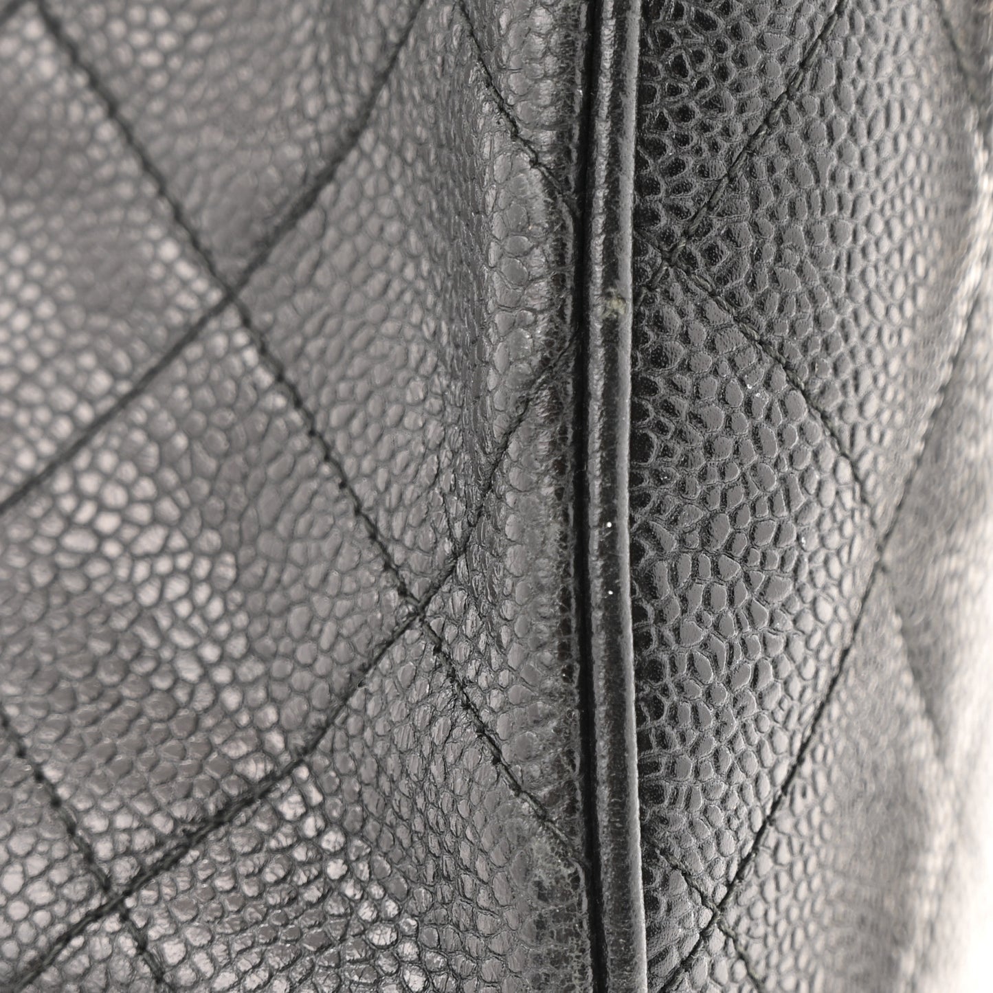 Caviar Quilted Camera Case Black