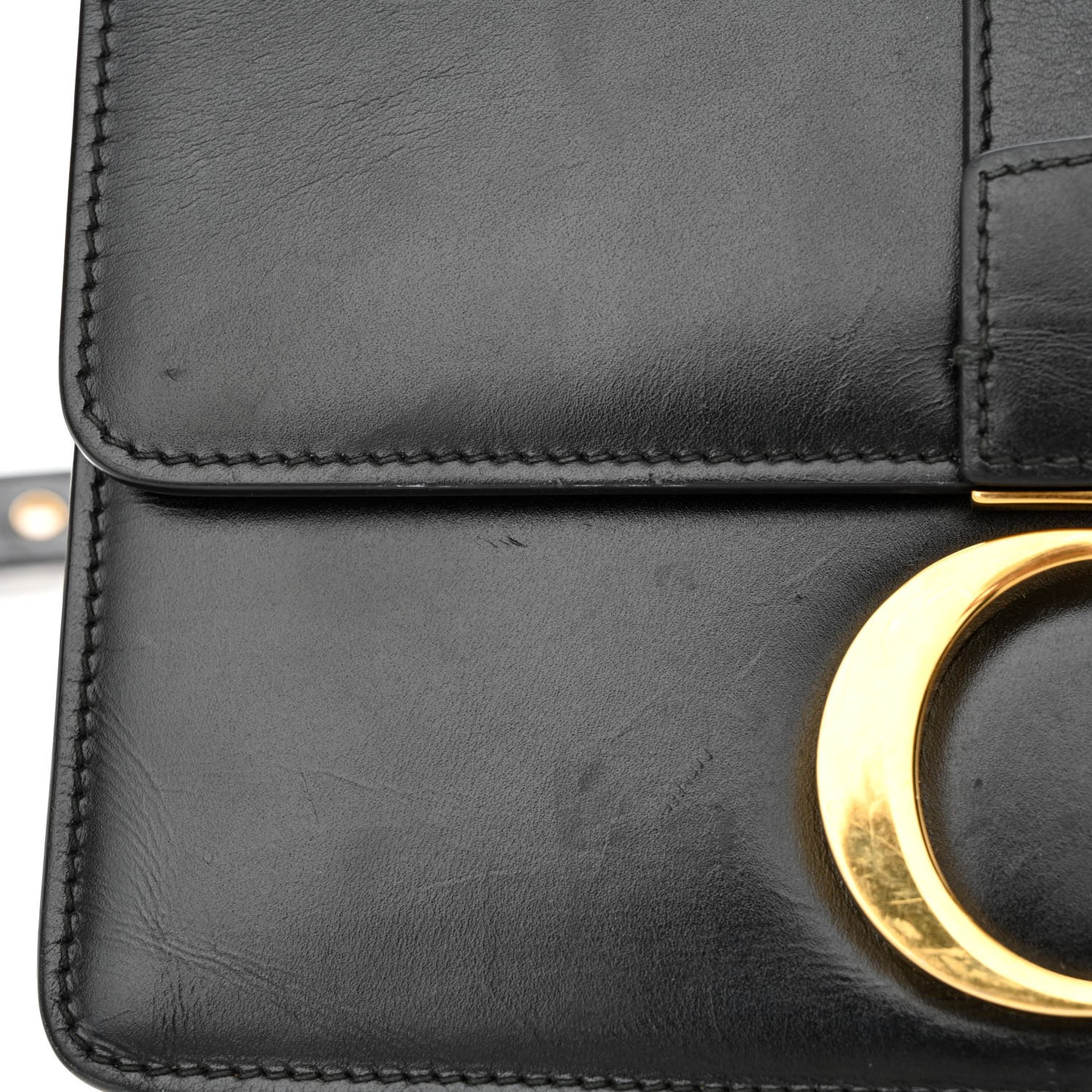 Smooth Calfskin 30 Montaigne Flap Bag Black