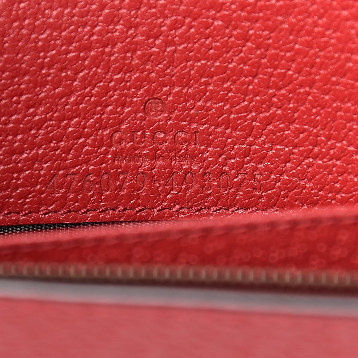 GG Supreme Monogram Web Queen Margaret Chain Wallet Red