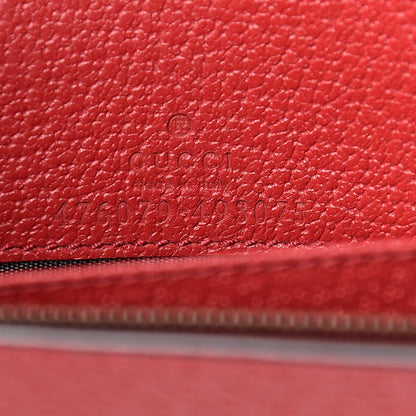 Gucci GG Supreme Monogram Web Queen Margaret Chain Wallet Red 8 of 9