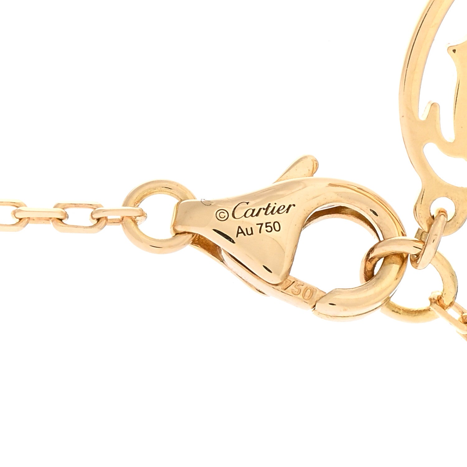 Cartier 18K Yellow Gold Diamond LM D'Amour Pendant Necklace 4 of 4