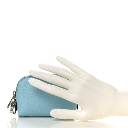 Christian Dior Bullcalf Diorissimo Coin Purse Light Blue 2 of 11