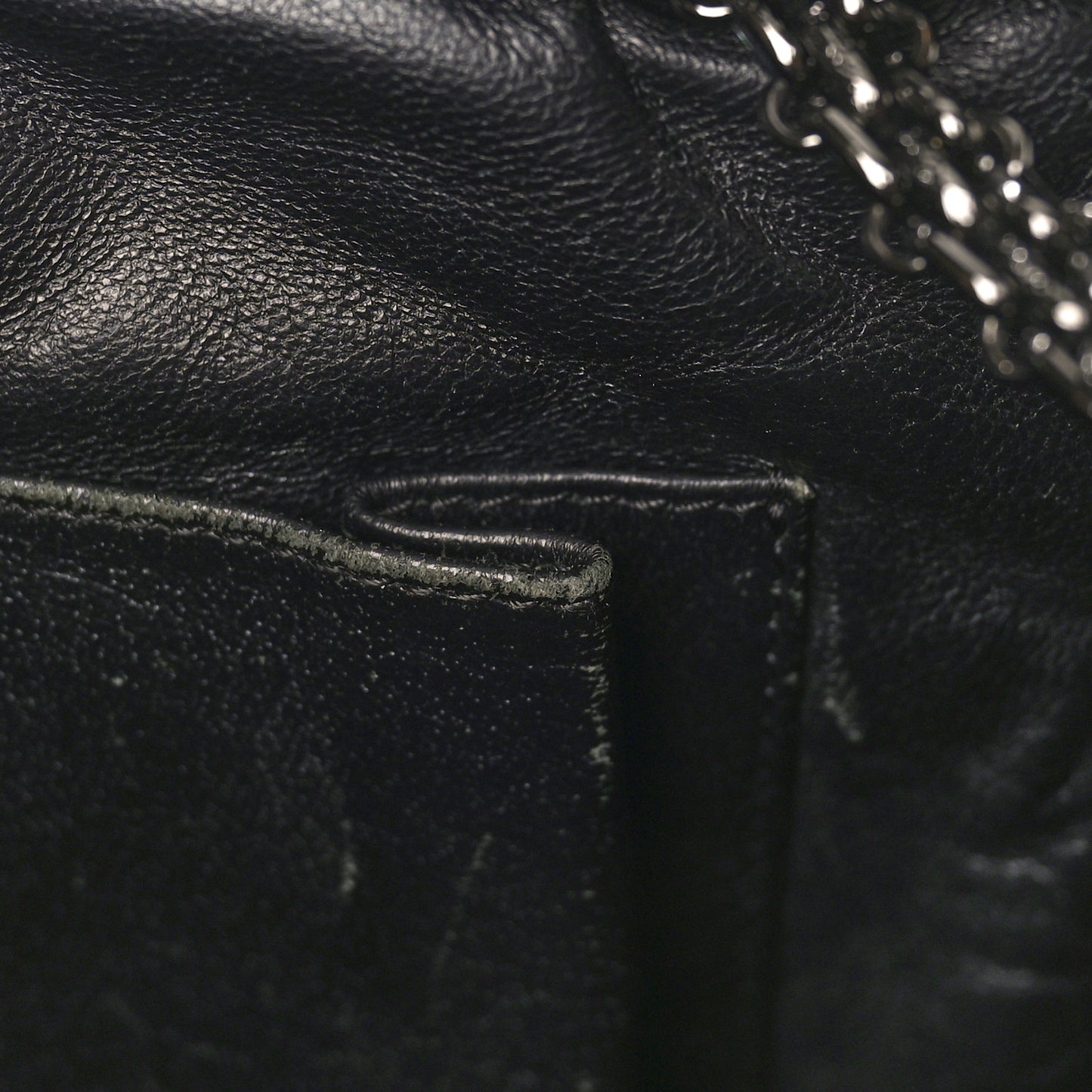 Metallic Aged Calfskin Quilted Large Reissue Camera Case Black