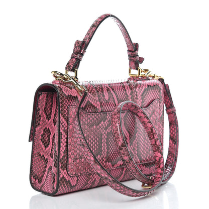 Dolce & Gabbana Python Lucia Top Handle Bag Raspberry 3 of 13