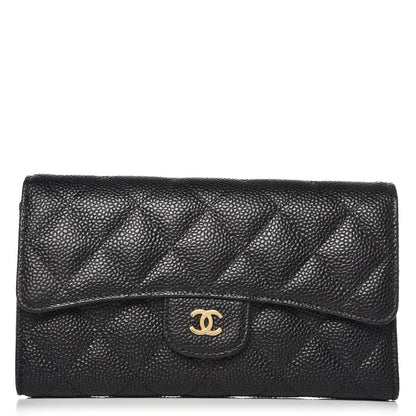 Chanel Caviar Quilted Large Flap Wallet Black 1 of 9