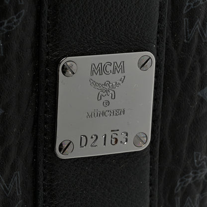MCM Grained Calfskin Visetos Medium Liz Reversible Shopper Tote Black 10 of 19