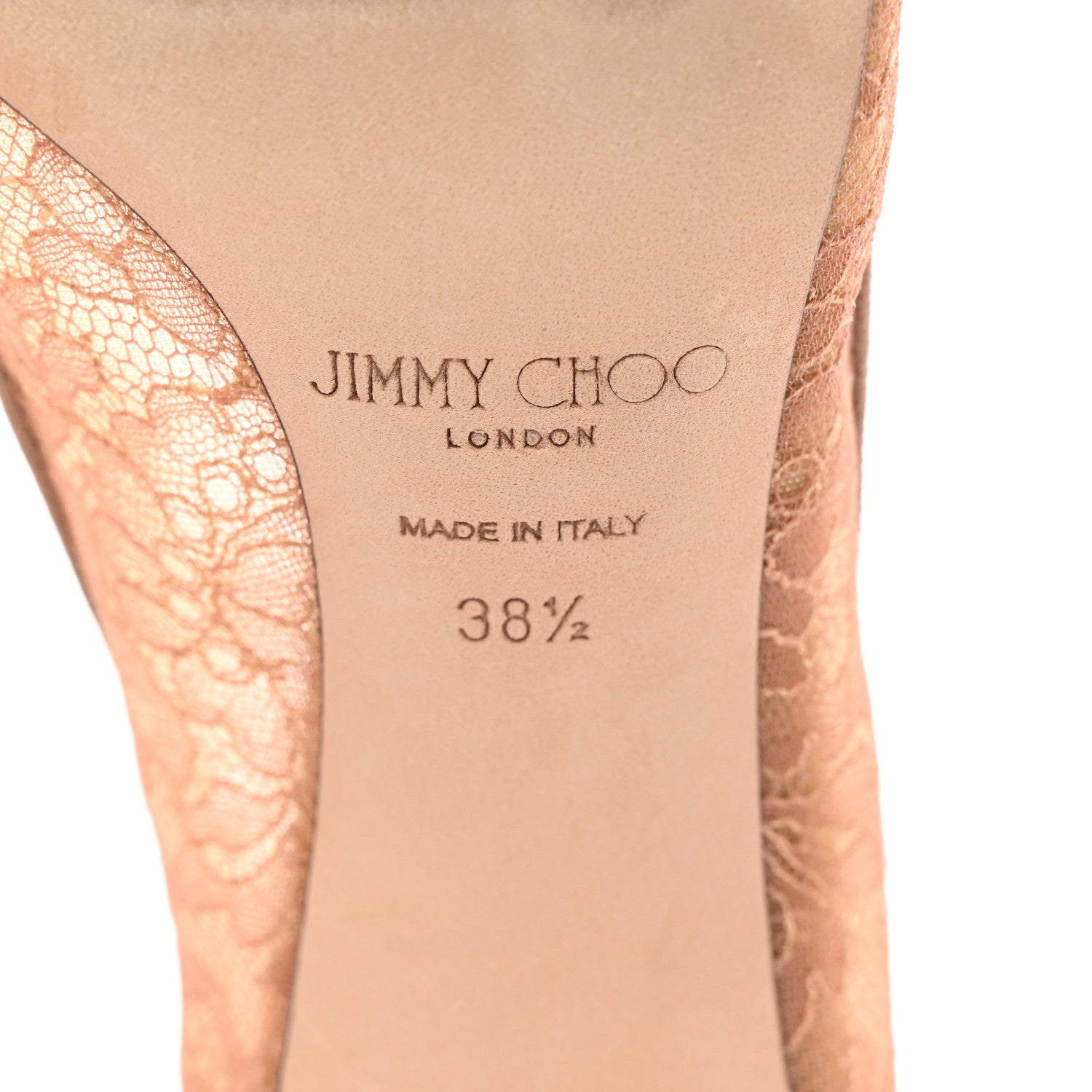Jimmy Choo Lace Romy 60 Pumps 38.5 Ballet Pink 6 of 13