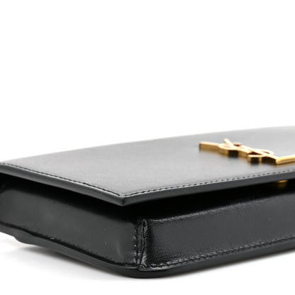 Saint Laurent Calfskin Monogram Cassandre Phone Holder With Strap Black Black 19 of 21