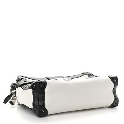 Louis Vuitton Calfskin Petite Malle Soft MM White 4 of 9