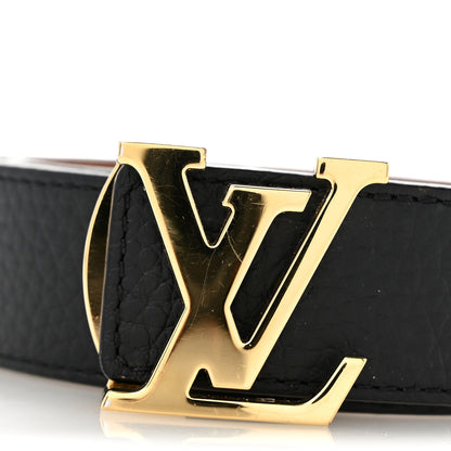 Louis Vuitton Taurillon Calfskin 30mm LV Initiales Reversible Belt 80 32 Black 10 of 10