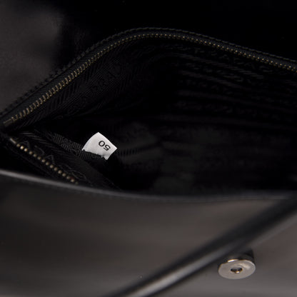 Prada Spazzolato Chic Shoulder Bag Black 7 of 13