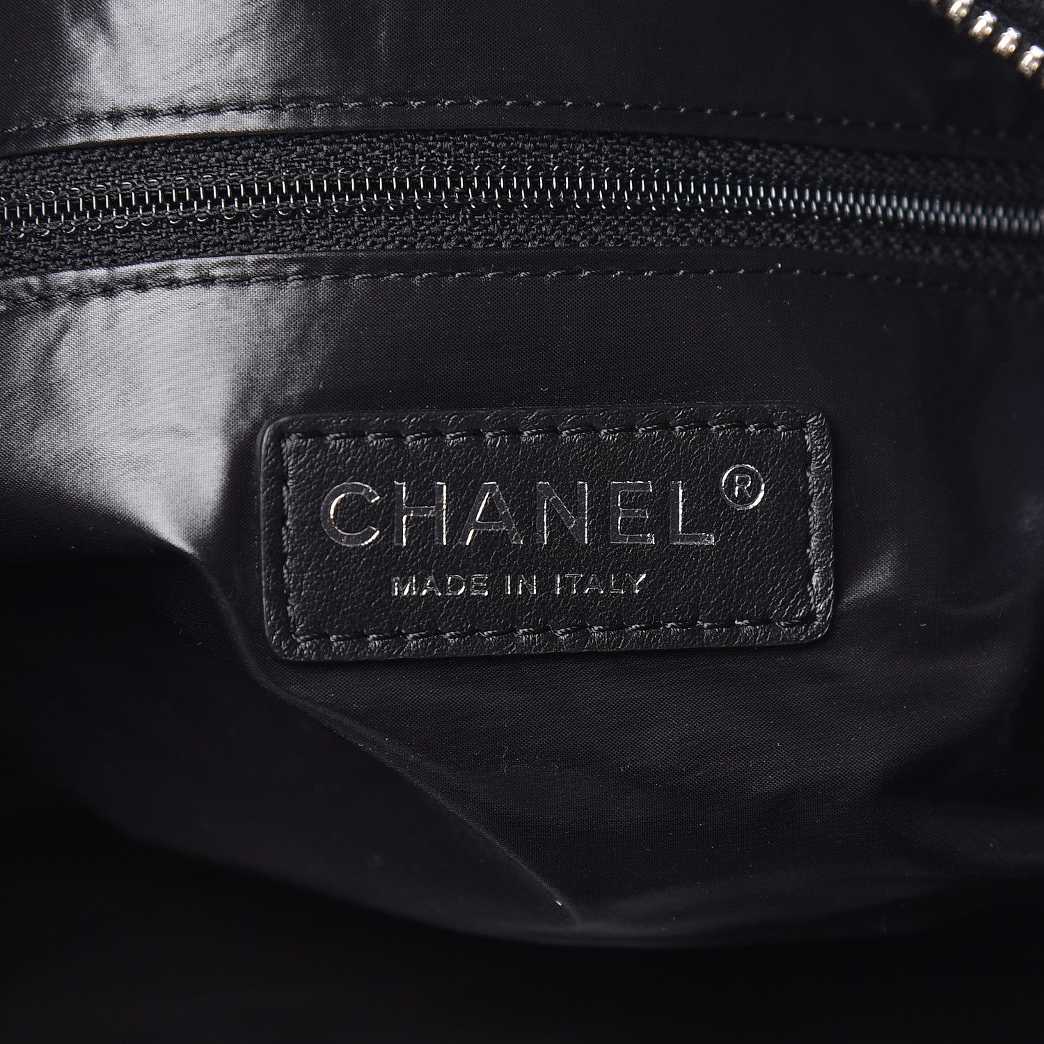 Chanel Wool Calfskin Embroidered Paris Hamburg Bowling Bag Black 6 of 10