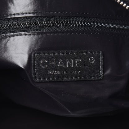 Chanel Wool Calfskin Embroidered Paris Hamburg Bowling Bag Black 6 of 10