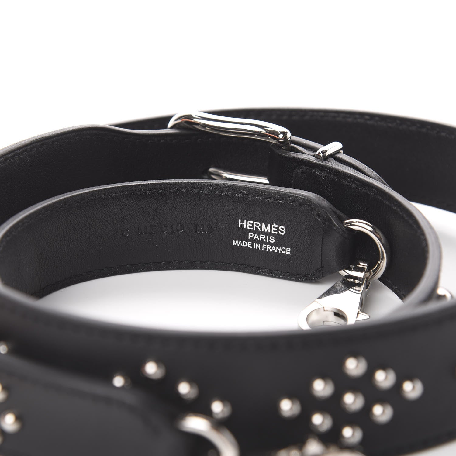 Hermes Swift Studded Carnaby Losange Shoulder Strap Black 3 of 3