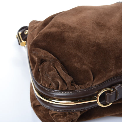 Chanel JIMMY CHOO Suede Watersnake Trim Alex Shoulder Bag Cognac 13 of 13