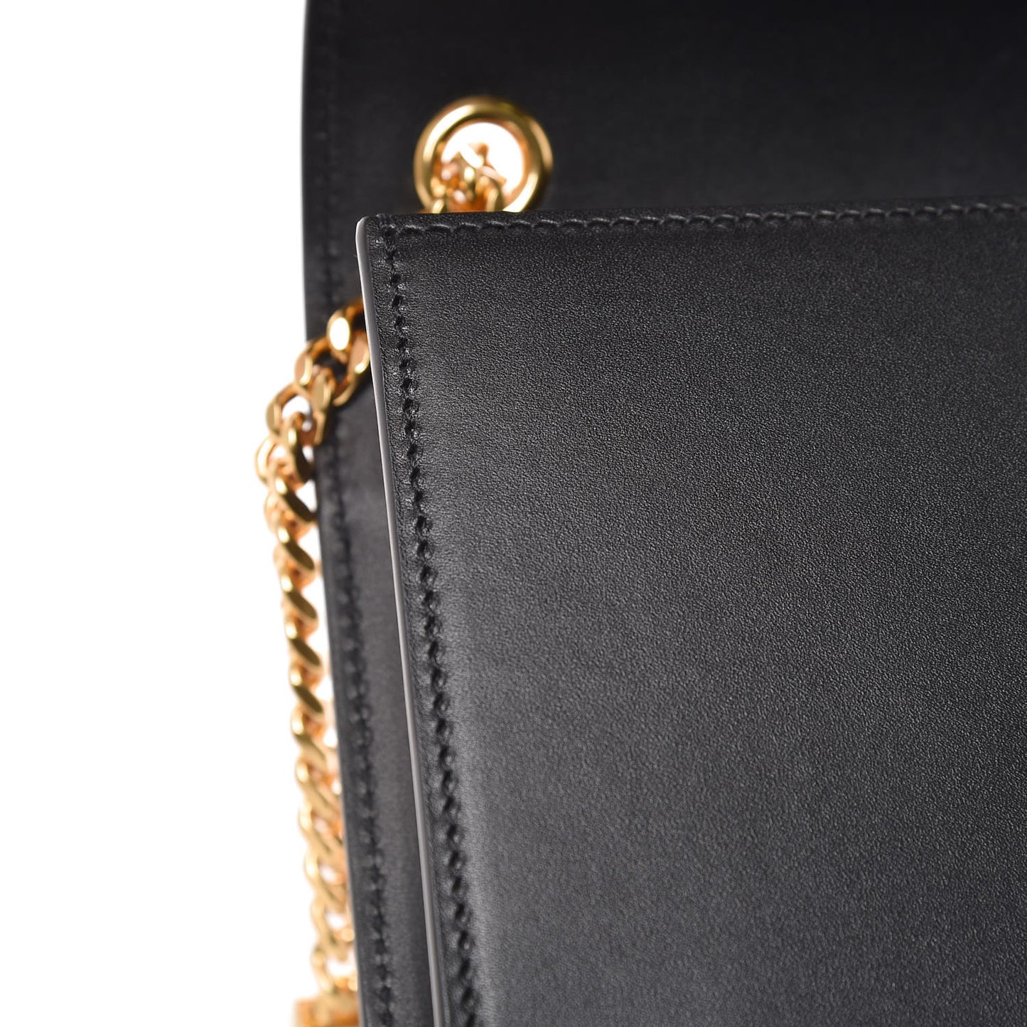 Smooth Calfskin Smal Classic Monogram Kate Tassel Satchel Black