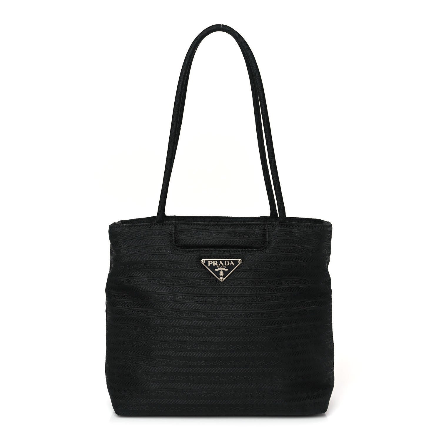 Prada Tessuto Nylon Jacquard Tote Black 1 of 8