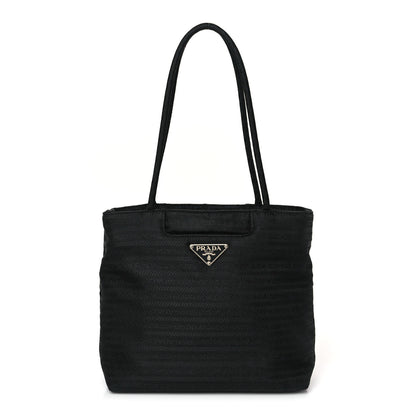 Prada Tessuto Nylon Jacquard Tote Black 1 of 8