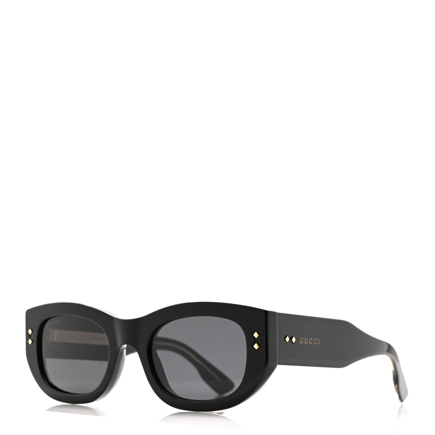 Acetate Rectangle Frame Sunglasses GG1215S Black