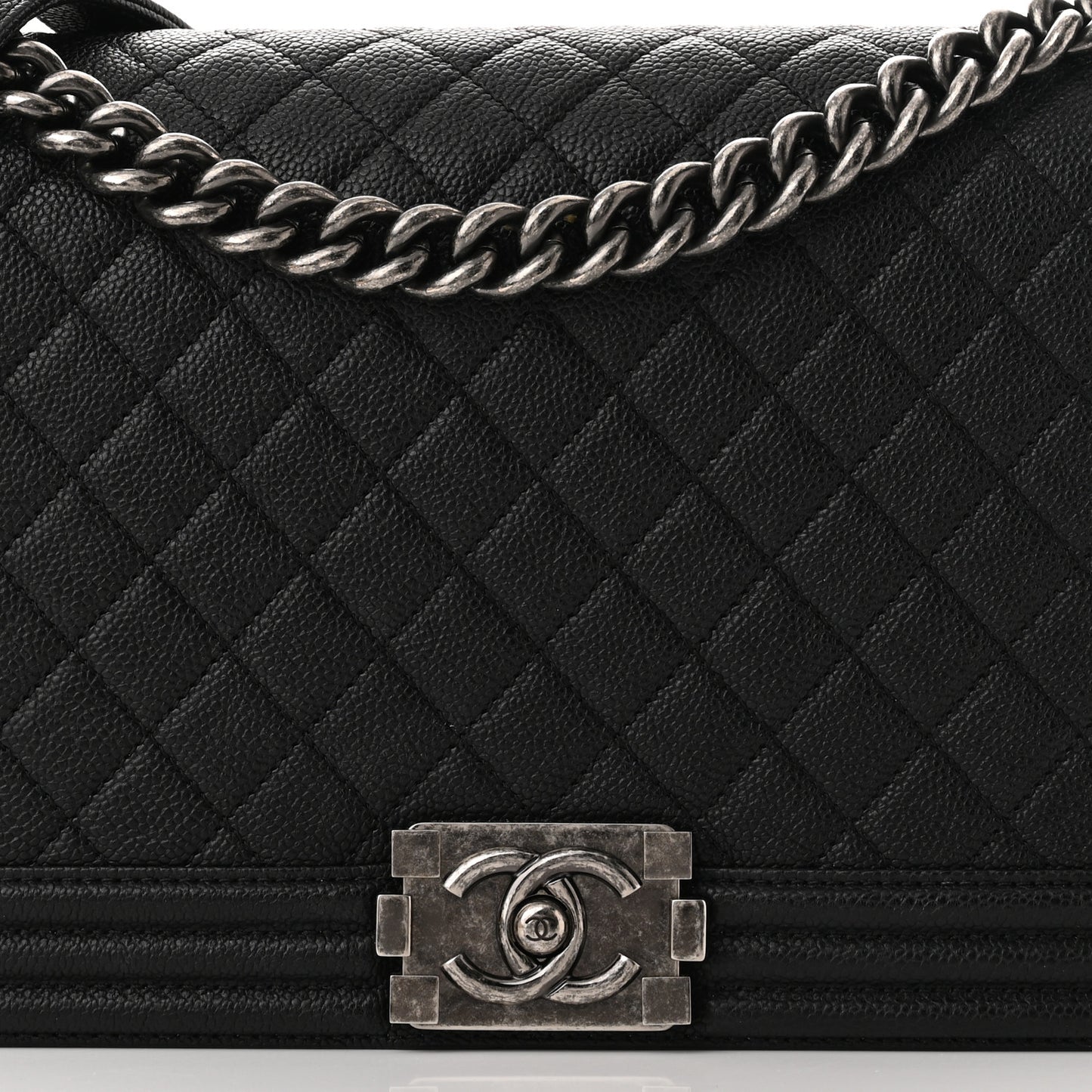 Caviar Quilted New Medium Boy Flap Black