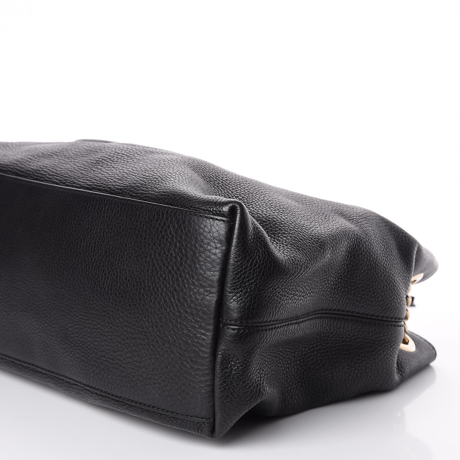 Gucci Pebbled Calfskin Medium Soho Chain Shoulder Bag Black 9 of 11