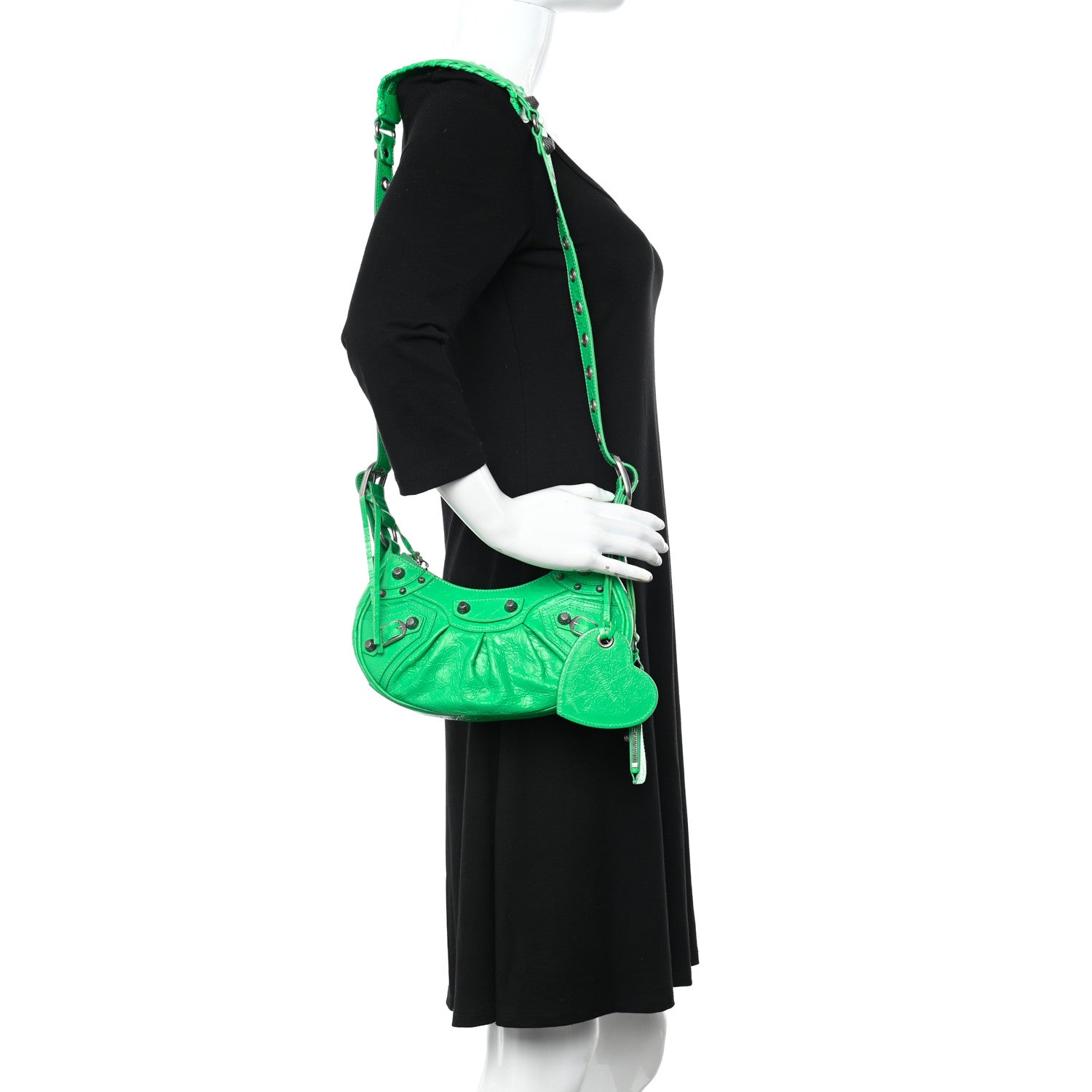 Balenciaga Agneau Arena Le Cagole Shoulder Bag XS Vivid Green 2 of 13