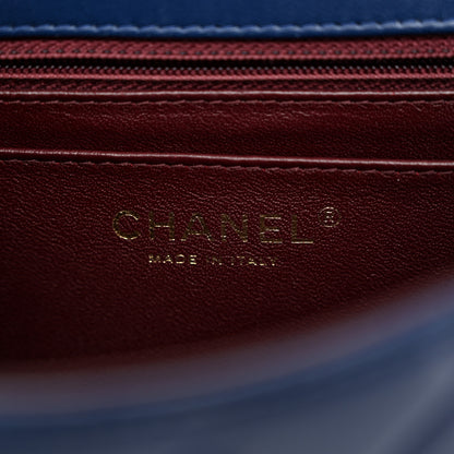Chanel Lambskin Quilted Large Chic With Me Flap Navy 6 of 15
