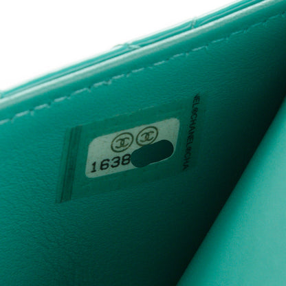 Chanel Patent Quilted iPad Case Green 8 of 11
