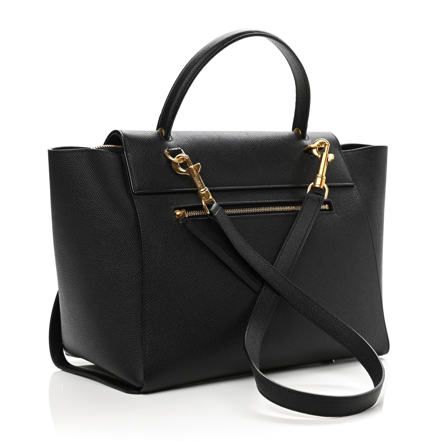 Grained Calfskin Mini Belt Bag Black