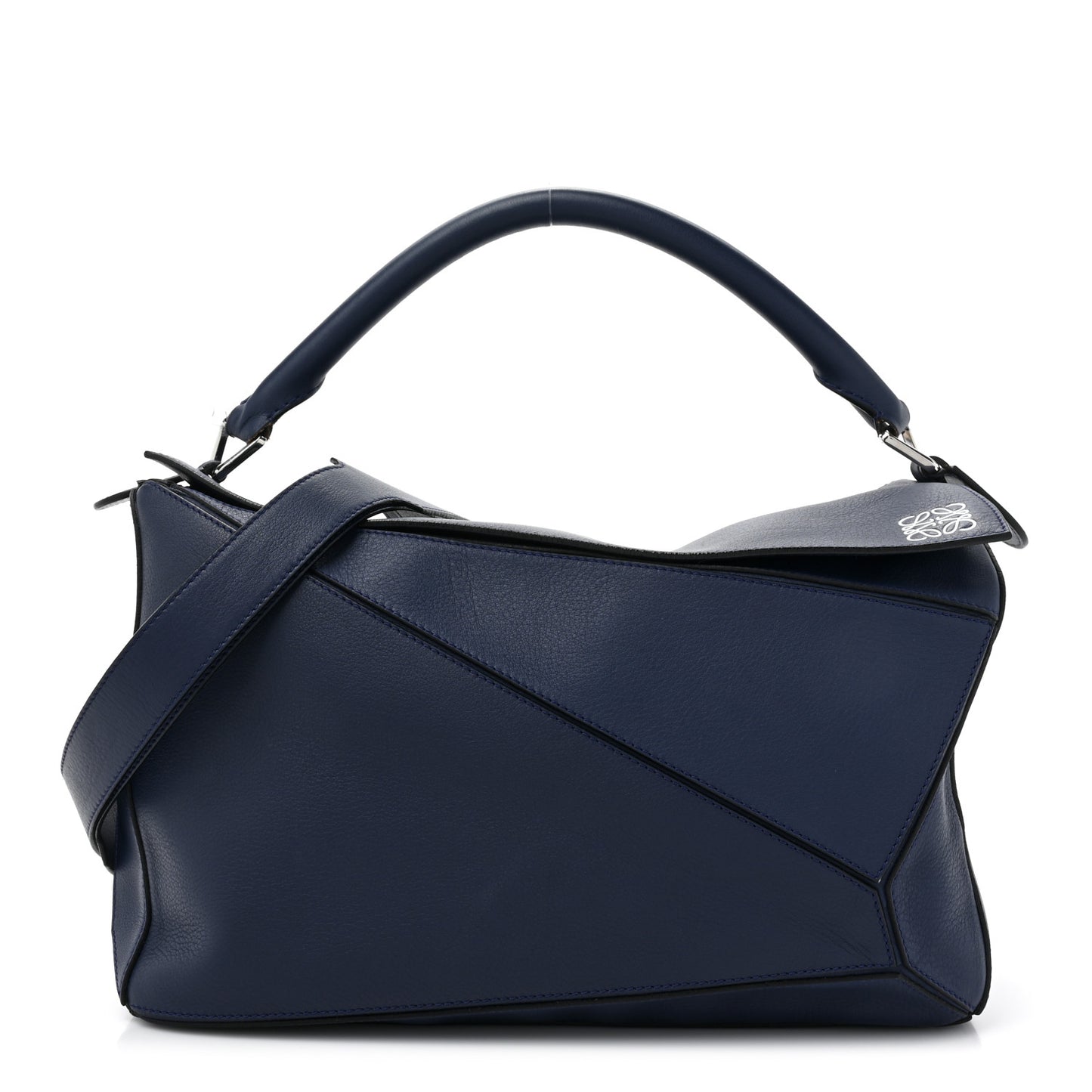Calfskin Large Puzzle Bag Marine