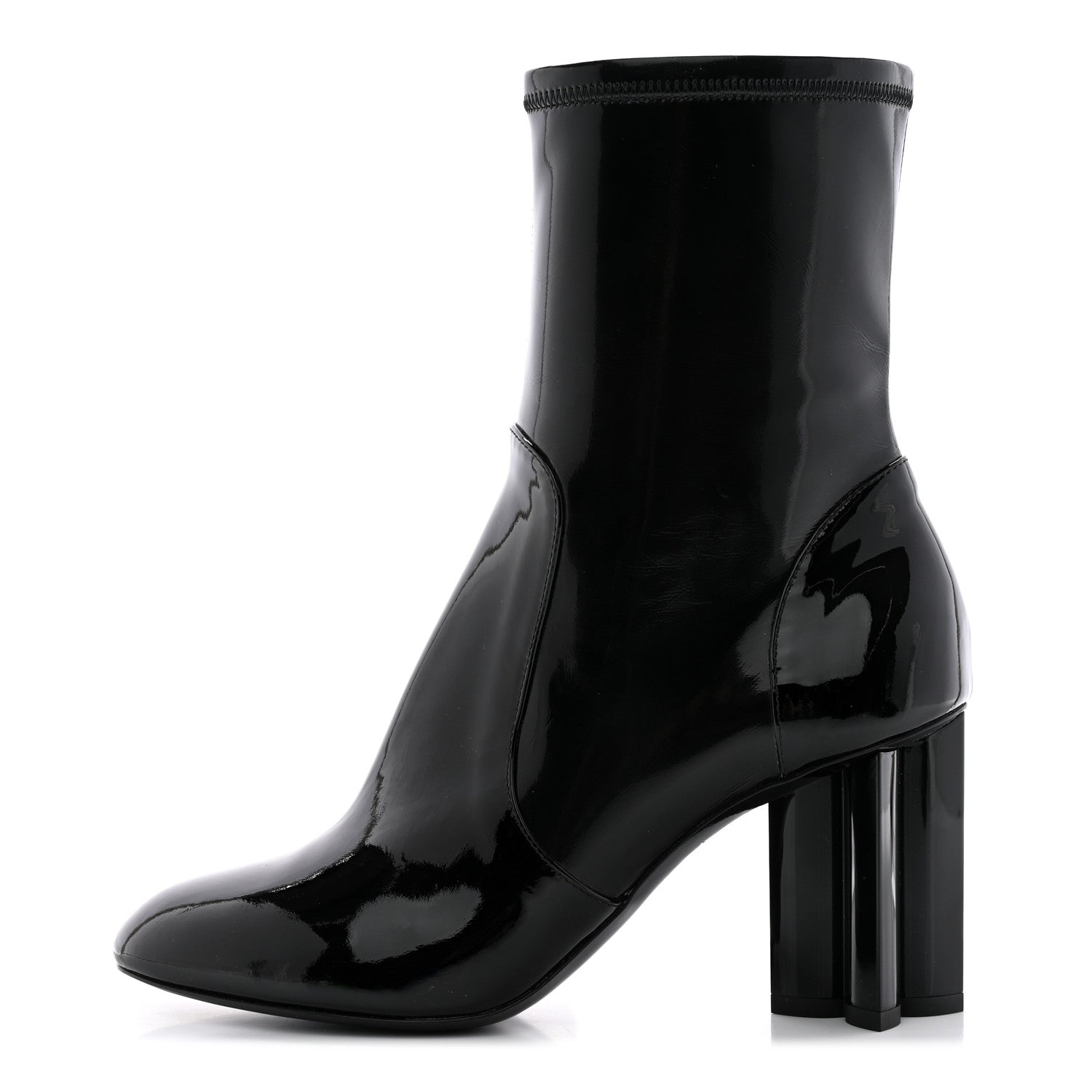 Louis Vuitton Patent Silhouette Ankle Boots 37.5 Black 1 of 9