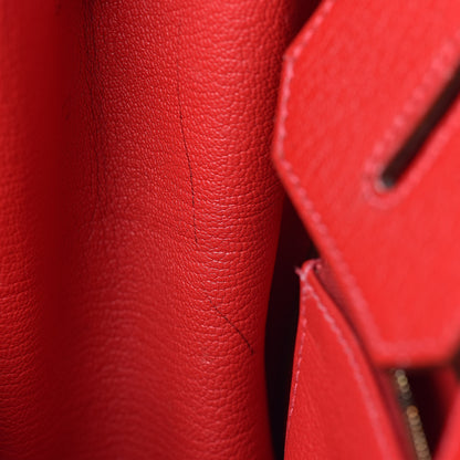 Hermes Chevre Mysore HAC Birkin 32 Rouge Vif 22 of 42