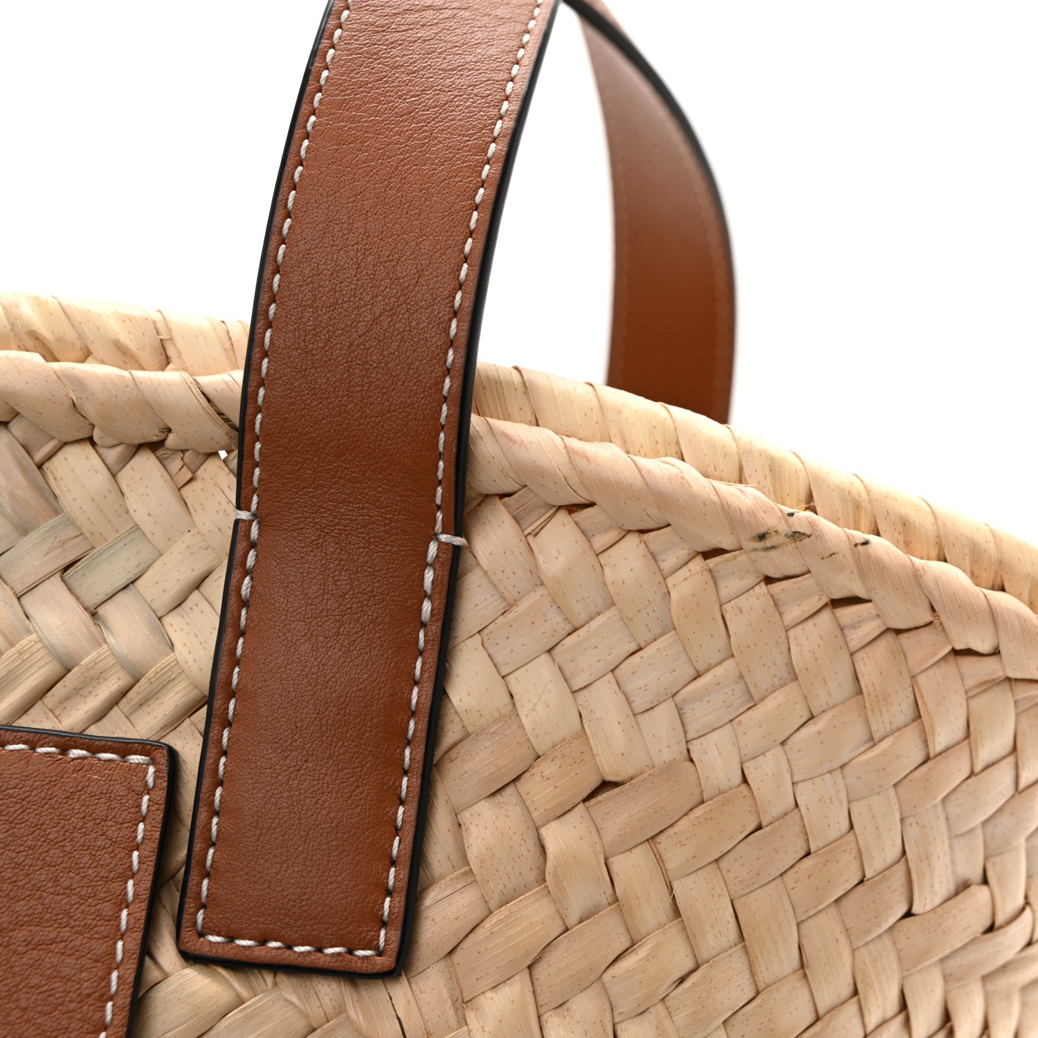 Loewe Raffia Small Basket Tote Bag Natural Tan 11 of 13