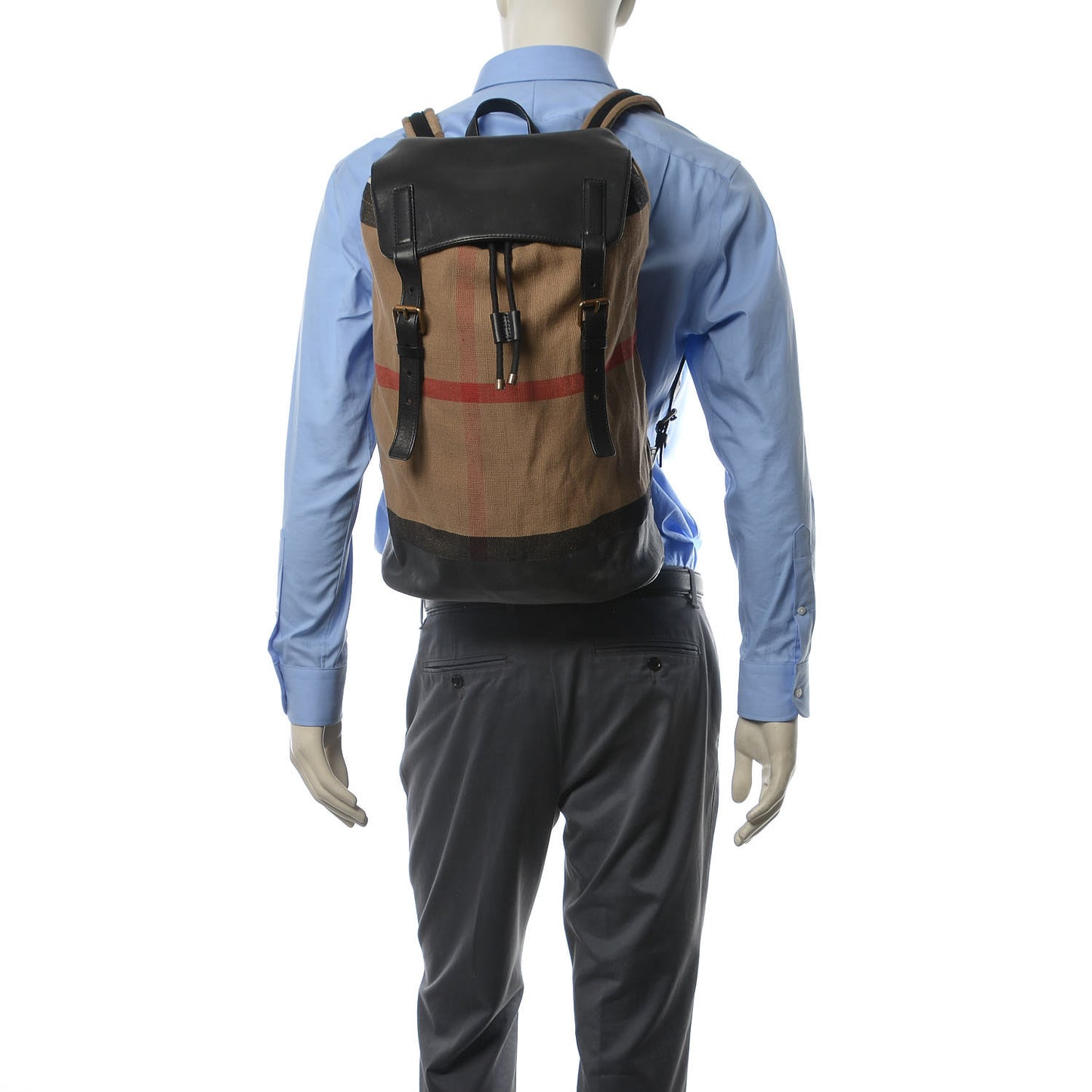 Canvas Mega Check Doran Backpack Black
