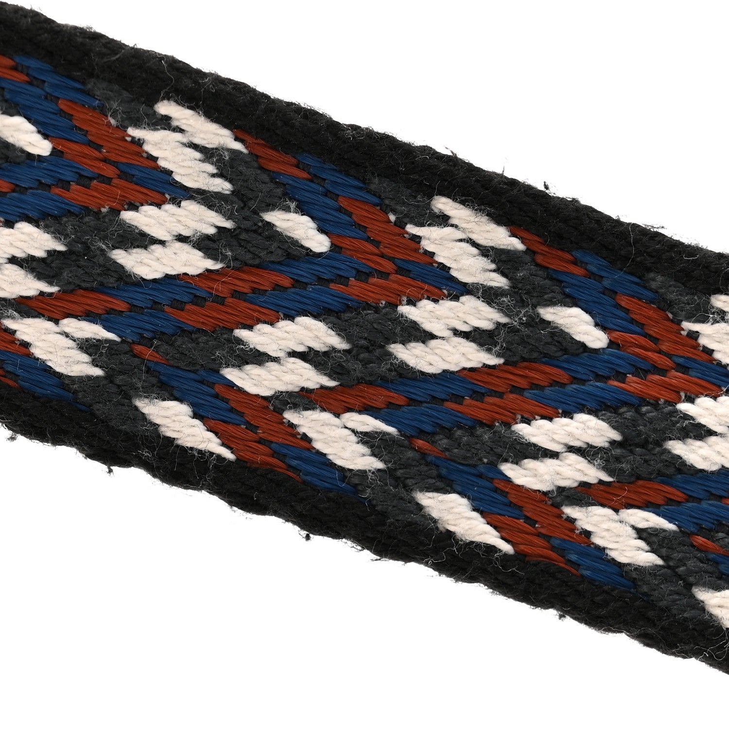 Hermes Toile Swift 25mm Sangle Cavale Shoulder Strap Black White Deep Blue 5 of 5