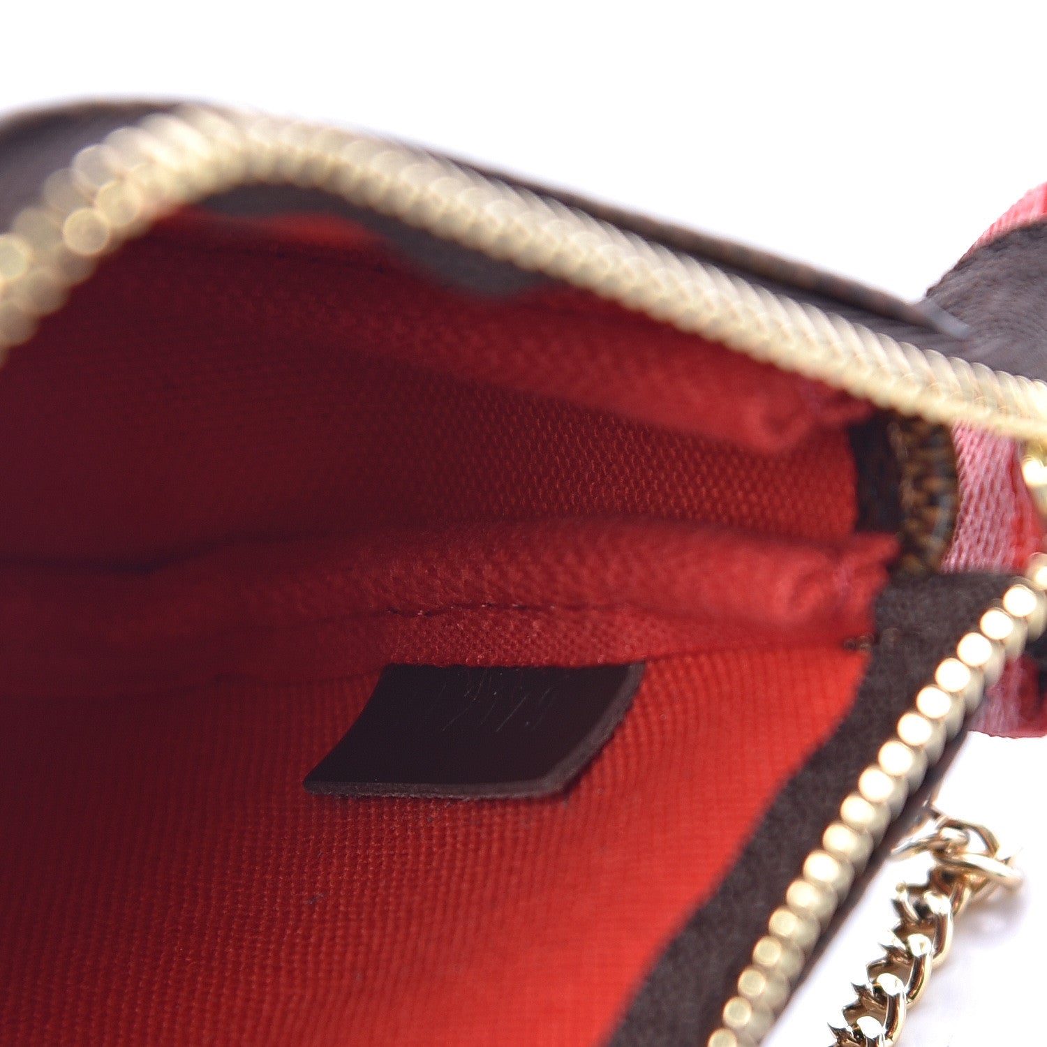 Louis Vuitton Damier Ebene 2019 Christmas Animation Mini Pochette Accessories Red 6 of 8