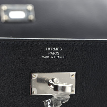 Hermes Evercolor Cavale Kelly Wallet To Go Black Multicolor 6 of 9