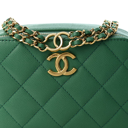 Chanel Caviar Quilted Mini CC You Camera Case Dark Green 8 of 10