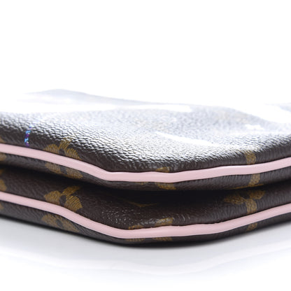 Louis Vuitton Monogram 2020 Christmas Animation Big Wheel Double Zip Pochette Rose Ballerine 10 of 10