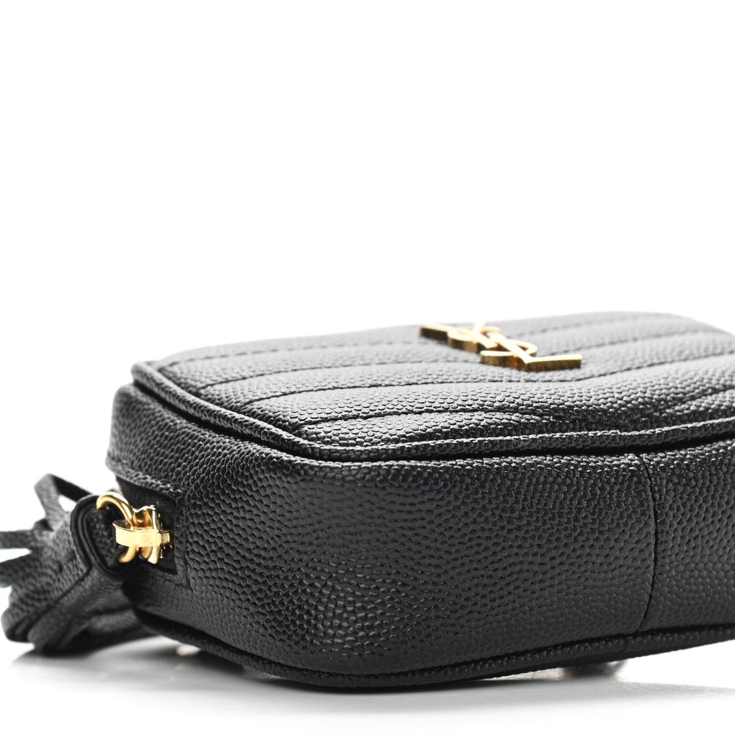 Saint Laurent Grain De Poudre Matelasse Monogram Baby Lou Camera Bag Black 9 of 12