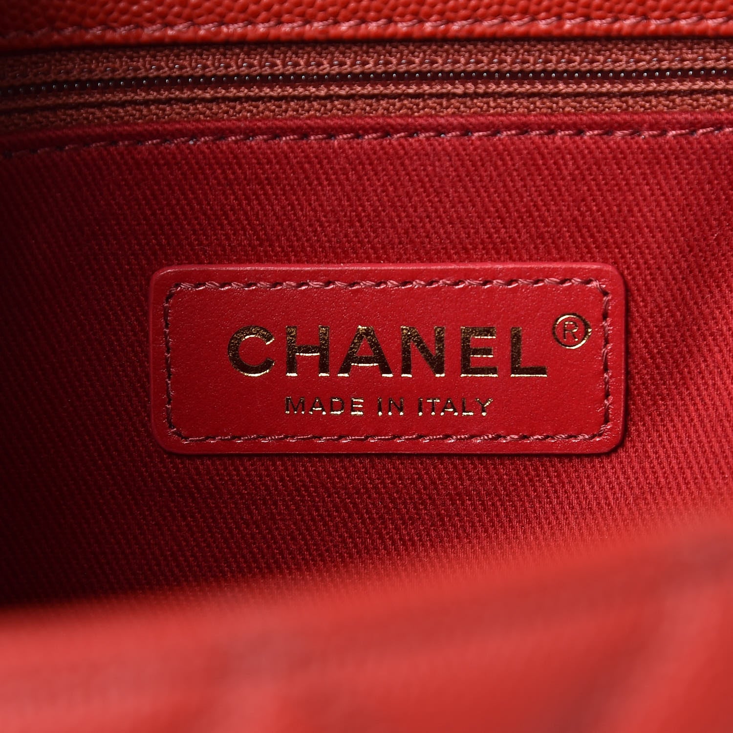 Chanel Caviar Lizard Quilted Small Coco Handle Flap Red 7 of 10