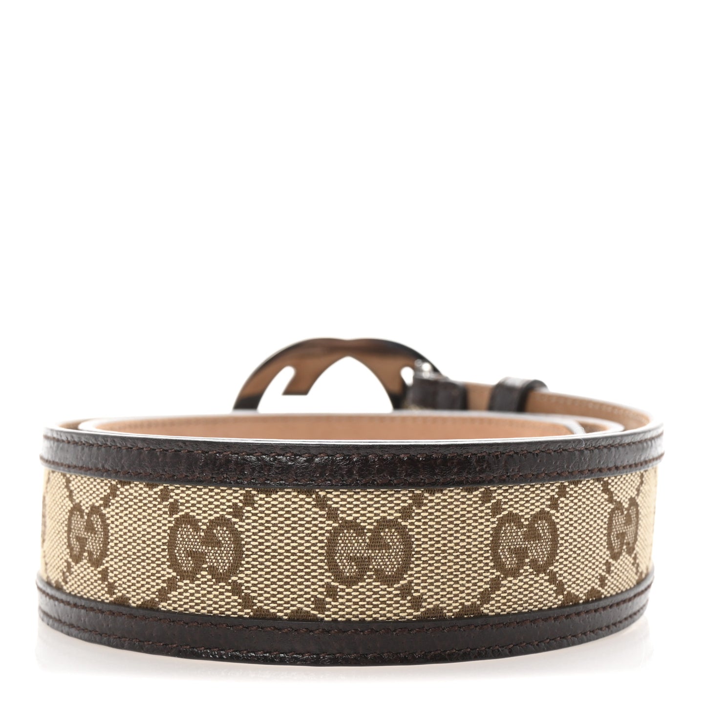 Monogram Interlocking G Belt 80 32 Dark Brown
