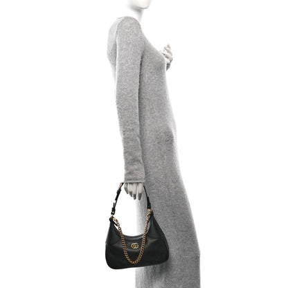 Gucci Goatskin Small Aphrodite Shoulder Bag Black 2 of 9
