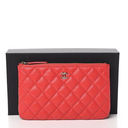 Chanel Caviar Quilted Cosmetic Case Red 7 of 7